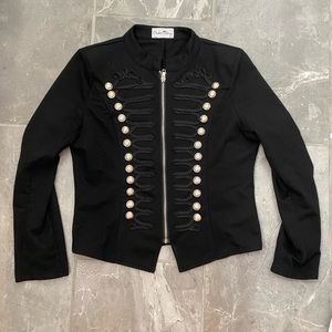 Black Military-esque fashion jacket
